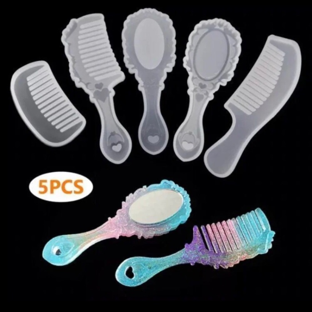 New 5pc mirror and combs resin molds